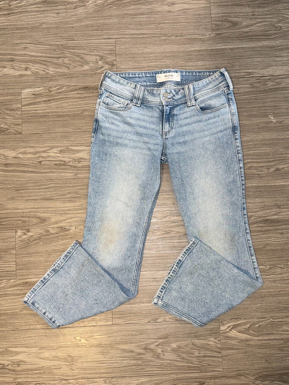 Hollister Low-Rise Medium Wash Boot Cut Jeans Womens Sz 10 Regular